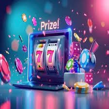 Slot game interface showing reels, win lines, and spin controls